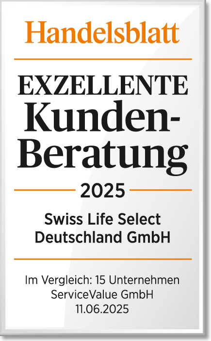 Handelsblatt – Exzellente Kundenberatung 2025, Swiss Life Select Deutschland GmbH